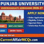 Punjab University Undergraduate Admissions 2026-27